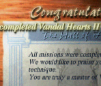 End Screens - Vandal Hearts II