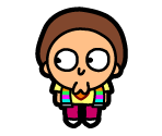 #030 Rainbow Shirt Morty - Pocket Mortys