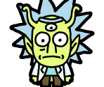 Alien Rick (2 Arms) - Pocket Mortys