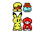 General Sprites - 8 in 1 Supergame Multicart: Pocket World / Pka Chu (Bootleg)