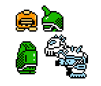 Enemies - 8 in 1 Supergame Multicart: Pocket World / Pka Chu (Bootleg)