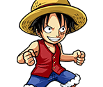 #0002 - Monkey D. Luffy - Gum-Gum Pistol - One Piece: Treasure Cruise