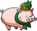 #0344 - Green Jeweled Porc - One Piece: Treasure Cruise