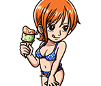 #0681 - Ice Cream-Loving Nami - Lemon Ice Cream - One Piece: Treasure Cruise