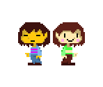 Frisk & Chara (Cave Story+-Style) - Undertale Customs