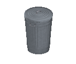 Galvanized Trash Can - The Sims