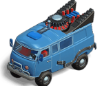 Blue Van - Zombie Island