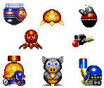 Badniks (Game Gear, Sonic Genesis-Style) - Sonic the Hedgehog Customs