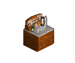 Bachman Wood Beverage Bar - The Sims