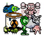 Sci-Fi and Laboratory Enemies - Earthworm Jim: Menace 2 the Galaxy