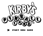 Title Screen - Kirby's Pinball Land