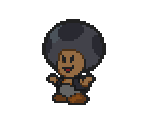 Dark Toad (Black) - Paper Mario