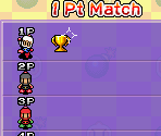 Battle Mode Results Screen - Bomberman Tournament