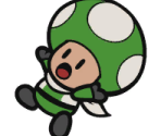 Toad (Rescue V, Green) - Paper Mario: Color Splash