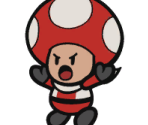 Toad (Rescue V, Red) - Paper Mario: Color Splash