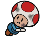 Toad (Train Conductor) - Paper Mario: Color Splash