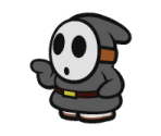 Shy Guy (Black) - Paper Mario: Color Splash