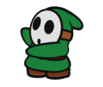 Shy Guy (Green) - Paper Mario: Color Splash