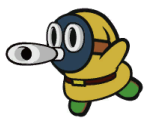 Snifit (Yellow) - Paper Mario: Color Splash