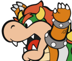 Black Bowser (1st Phase, Base) - Paper Mario: Color Splash