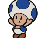 Toad (Blue) - Paper Mario: Color Splash