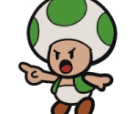 Toad (Green) - Paper Mario: Color Splash