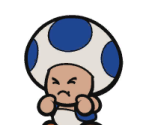 Toad (Chosen, Blue) - Paper Mario: Color Splash