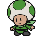 Toad (Rescue Squad, Green) - Paper Mario: Color Splash