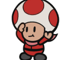 Toad (Rescue Squad, Red) - Paper Mario: Color Splash