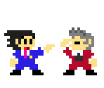 Phoenix Wright & Miles Edgeworth (Super Mario Maker-Style) - Ace Attorney Customs