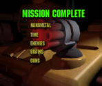 Mission Complete Screen - Tiny Tank