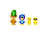 Flicky, Chirps, Tiger and Iggy - Flicky
