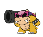 Roy Koopa with Bill Blaster (Paper Mario-Style, Modern) - Mario Customs