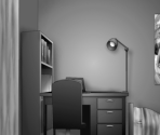 John's Bedroom - Crimson Gray