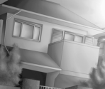 Lizzie's House Exterior - Crimson Gray
